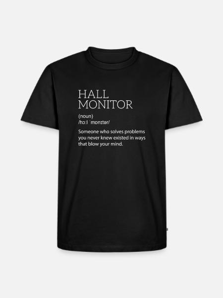 Hall Monitor - Men's Premium Organic T-Shirt - black