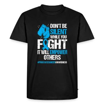 Prostate cancer warrior prostate removal - Men's Premium Organic T-Shirt - black - Front - Nico (187cm)