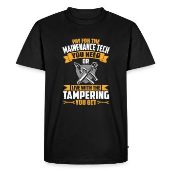Maintenance tech - Men's Premium Organic T-Shirt - black - Front - Nico (187cm)