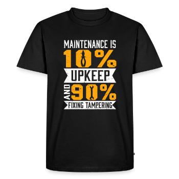 Maintenance tech - Men's Premium Organic T-Shirt - black - Front - Nico (187cm)