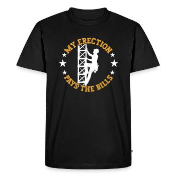 Grimpeur de tour - T-shirt Premium bio Homme - noir - Devant - Nico (187cm)