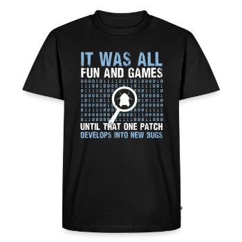 Computer Programmer Computer Programming - Men's Premium Organic T-Shirt - black - Front - Nico (187cm)