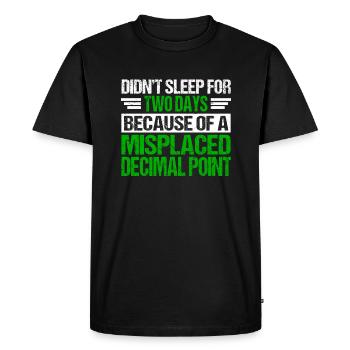 Comptable CPA Préparateur d’impôts - T-shirt Premium bio Homme - noir - Devant - Nico (187cm)