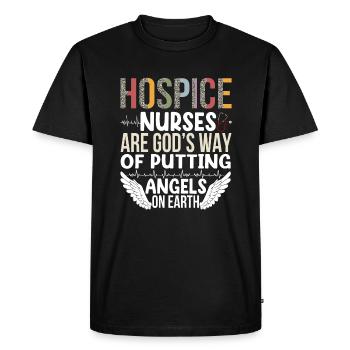 Infirmière en soins palliatifs - T-shirt Premium bio Homme - noir - Devant - Nico (187cm)