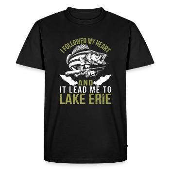 Walleye Fishing - Men's Premium Organic T-Shirt - black - Front - Nico (187cm)