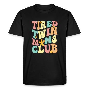 Maman jumelle maman mère - T-shirt Premium bio Homme - noir - Devant - Nico (187cm)
