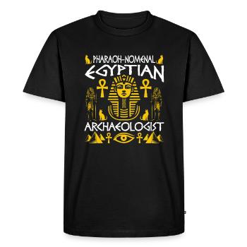 Archéologue égyptien - T-shirt Premium bio Homme - noir - Devant - Nico (187cm)