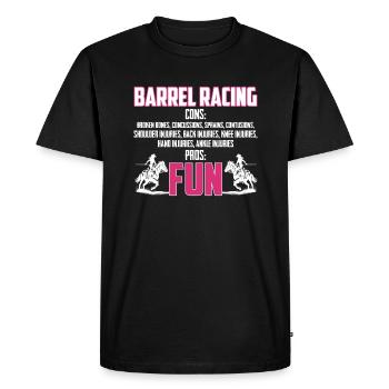 Barrel Racing barrel racer girl - Men's Premium Organic T-Shirt - black - Front - Nico (187cm)