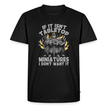 Peintre de figurines de jeux de guerre de table - T-shirt Premium bio Homme - noir - Devant - Nico (187cm)