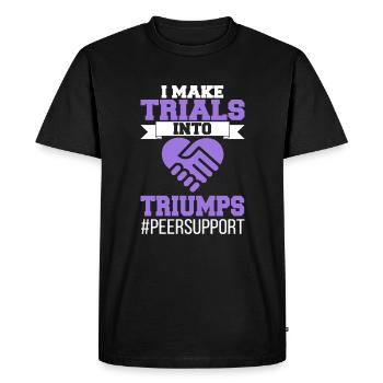 Spécialiste du soutien par les pairs PSS - T-shirt Premium bio Homme - noir - Devant - Nico (187cm)