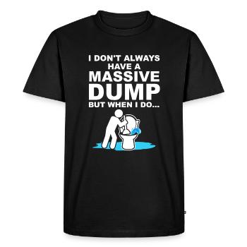 Drôle de boucher les toilettes humour Hilarant - T-shirt Premium bio Homme - noir - Devant - Nico (187cm)
