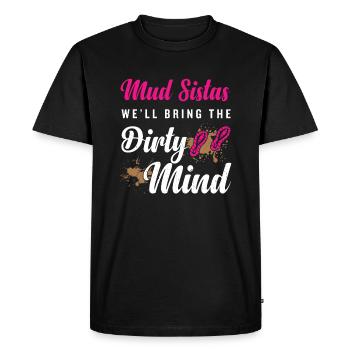 boue course boue fille - T-shirt Premium bio Homme - noir - Devant - Nico (187cm)