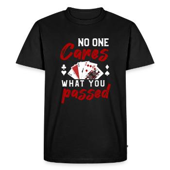 Bridge card game - Men's Premium Organic T-Shirt - black - Front - Nico (187cm)