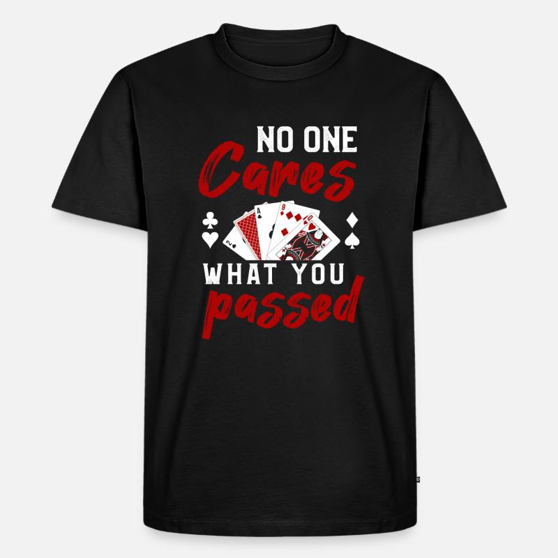 Bridge card game - Männer Premium Bio T-Shirt - Schwarz