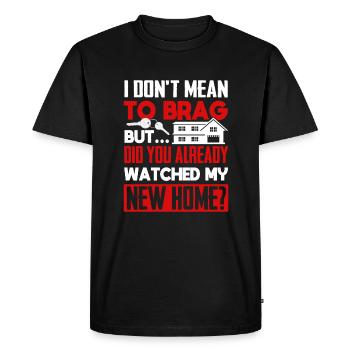 Pendaison de crémaillère maison neuve Propriétaire - T-shirt Premium bio Homme - noir - Devant - Nico (187cm)