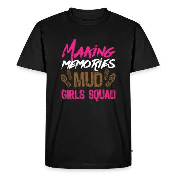 boue course boue fille - T-shirt Premium bio Homme - noir - Devant - Nico (187cm)