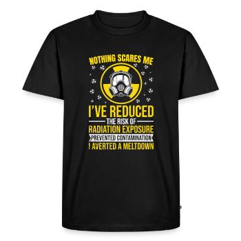 Ingénieur nucléaire - T-shirt Premium bio Homme - noir - Devant - Nico (187cm)