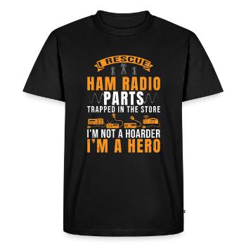 Ham Radio Operator - Men's Premium Organic T-Shirt - black - Front - Nico (187cm)