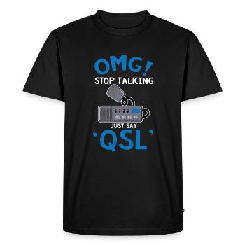 Ham Radio Operator - Men's Premium Organic T-Shirt - black - Front - Nico (187cm)