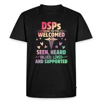 DSP Direct support Professional DSP Nurse - Men's Premium Organic T-Shirt - black - Front - Nico (187cm)
