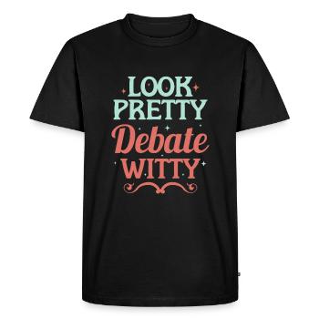 Equipe de débat - T-shirt Premium bio Homme - noir - Devant - Nico (187cm)