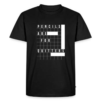 Mots croisés - T-shirt Premium bio Homme - noir - Devant - Nico (187cm)