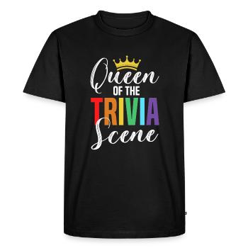 Trivia queen - Men's Premium Organic T-Shirt - black - Front - Nico (187cm)