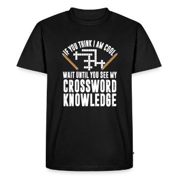 Mots croisés - T-shirt Premium bio Homme - noir - Devant - Nico (187cm)