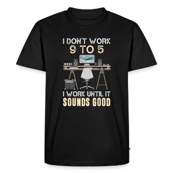 Producteur de musique - T-shirt Premium bio Homme - noir - Devant - Nico (187cm)