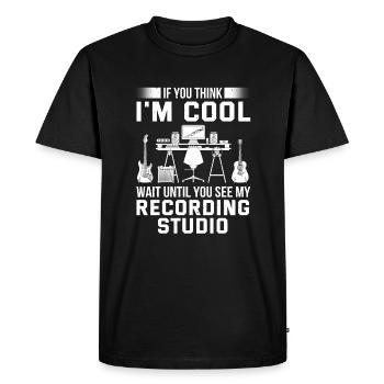 Music producer - Men's Premium Organic T-Shirt - black - Front - Nico (187cm)