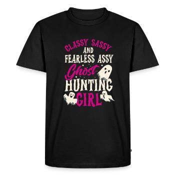 Bass Fishing Funny Fish Fisherman - Men's Premium Organic T-Shirt - black - Front - Nico (187cm)