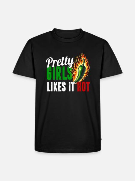 Mexican Jalapeno Chili - Männer Premium Bio T-Shirt - Schwarz