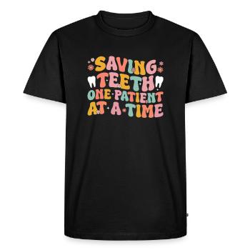 Dental Hygienist Hygiene RDH - Men's Premium Organic T-Shirt - black - Front - Nico (187cm)