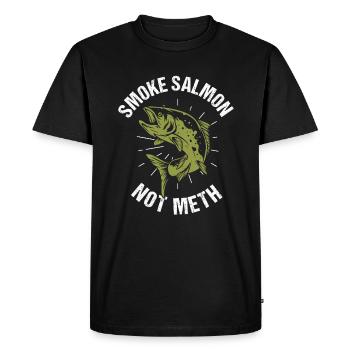 King Salmon Fishing fisherman - Men's Premium Organic T-Shirt - black - Front - Nico (187cm)