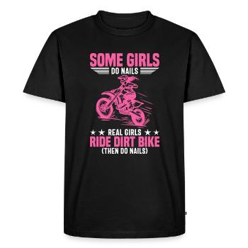 Dirt Bike Rider Motocross Drôle - T-shirt Premium bio Homme - noir - Devant - Nico (187cm)