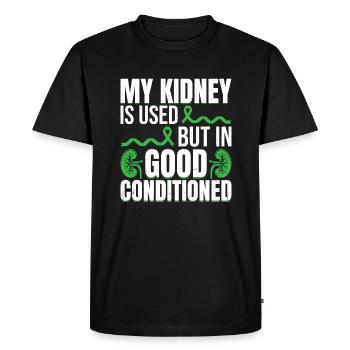 Kidney Donor - Men's Premium Organic T-Shirt - black - Front - Nico (187cm)