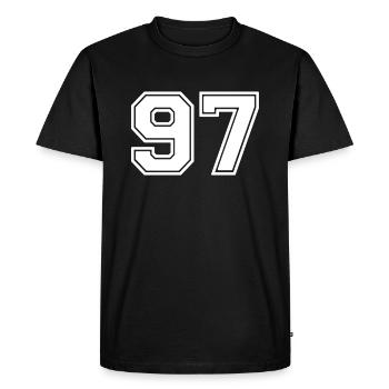 97 - T-shirt Premium bio Homme - noir - Devant - Nico (187cm)