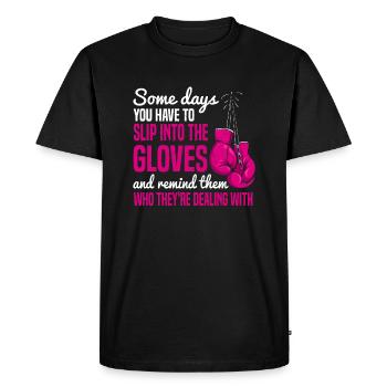 Boxer femmes boxe fille - T-shirt Premium bio Homme - noir - Devant - Nico (187cm)