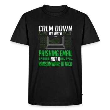Cyber Security Analyst Funny Cybersecurity - Men's Premium Organic T-Shirt - black - Front - Nico (187cm)