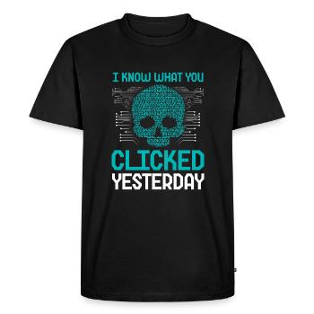 Cyber Security Analyst Funny Cybersecurity - Men's Premium Organic T-Shirt - black - Front - Nico (187cm)