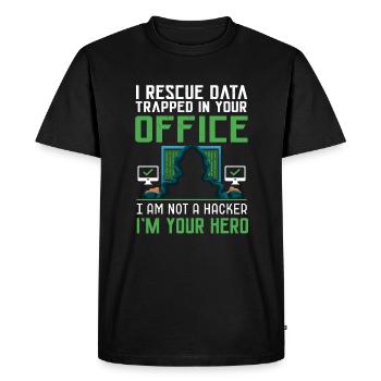 Cyber Security Analyst Funny Cybersecurity - Men's Premium Organic T-Shirt - black - Front - Nico (187cm)