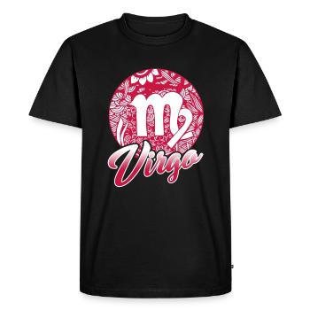 Virgo Horoscope Sign Of Zodiac - Men's Premium Organic T-Shirt - black - Front - Nico (187cm)