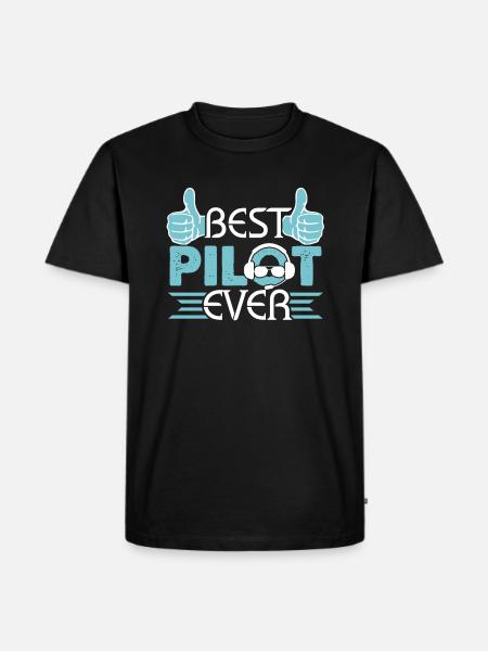 Best Pilot Ever - Men's Premium Organic T-Shirt - black