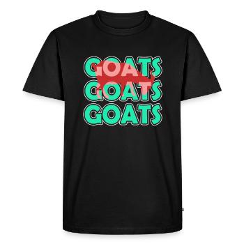 Goat Goat Goat - Men's Premium Organic T-Shirt - black - Front - Nico (187cm)