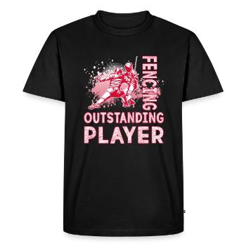 Fencing Outstanding Player - Men's Premium Organic T-Shirt - black - Front - Nico (187cm)