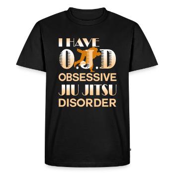 Obsessive Jiu Jitsu Disorder - Men's Premium Organic T-Shirt - black - Front - Nico (187cm)
