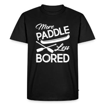 Paddle Boarding More Paddle Less Bored - Men's Premium Organic T-Shirt - black - Front - Nico (187cm)