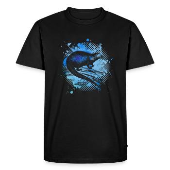 Funny Mongoose - Men's Premium Organic T-Shirt - black - Front - Nico (187cm)