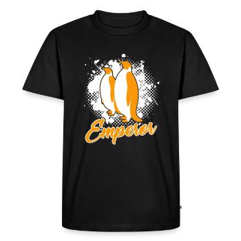 Emperor Penguin Family - Men's Premium Organic T-Shirt - black - Front - Nico (187cm)