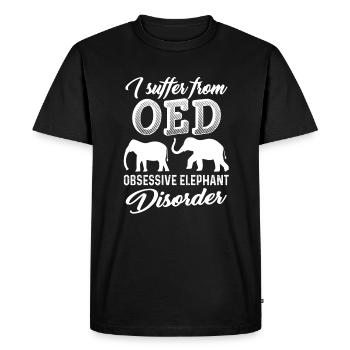 I Suffer From OED Elephant - Men's Premium Organic T-Shirt - black - Front - Nico (187cm)